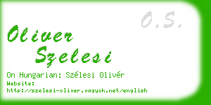 oliver szelesi business card